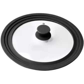 Couvercle verre contour silicone Diamètre:28-30-32 cm