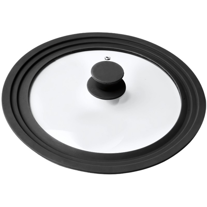 Couvercle verre contour silicone Diamètre:28-30-32 cm