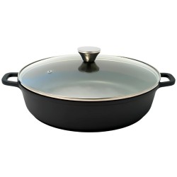 Mijoteuse avec couvercle verre en fonte aluminium Diamètre:32 cm Contenance:5 L
