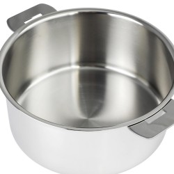 Série 4 casseroles en inox amovibles Mutine Cristel - Avec 2 poignées blanches 