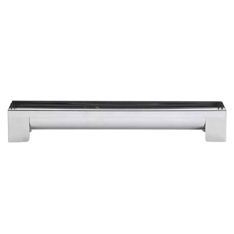 Gouttière à bûche ronde en inox - 30 x 4,4 x 4 cm 