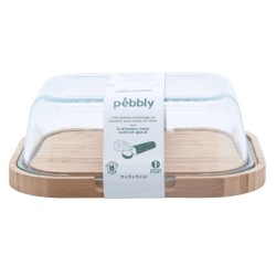 Plateau à fromage en bambou avec couvercle 