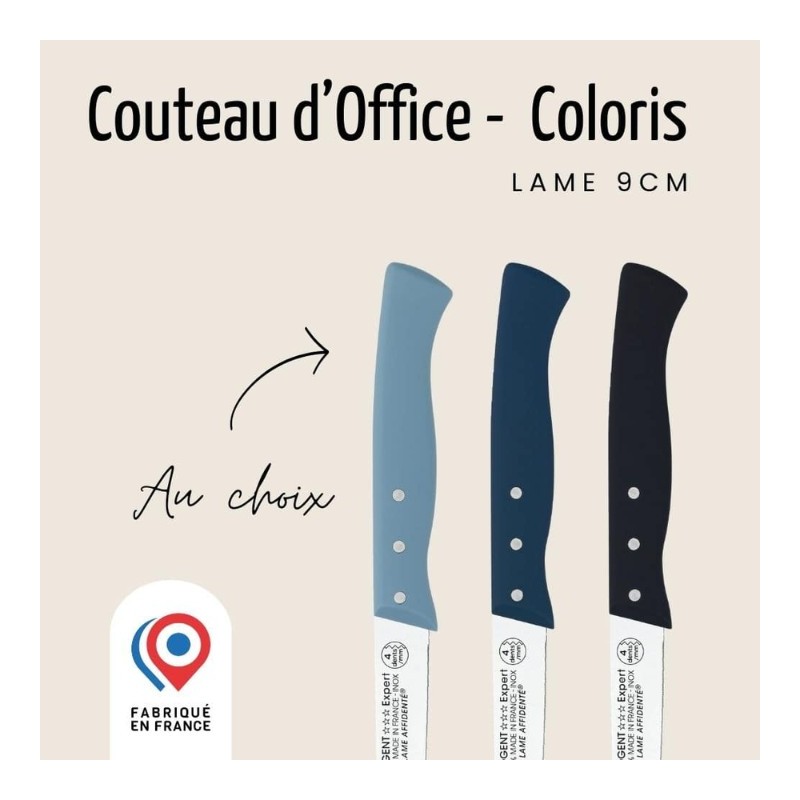 Couteau d’office Expert Affidenté® Noir Nogent*** Taille:9 cm