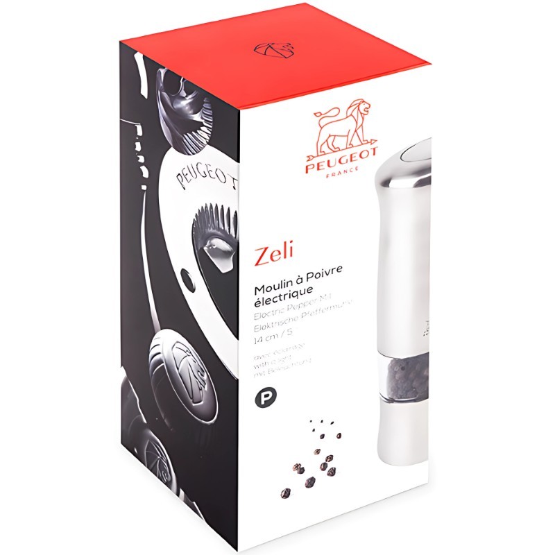 Moulin à Poivre Électrique Zeli - Chrome Mat - 14 cm 
