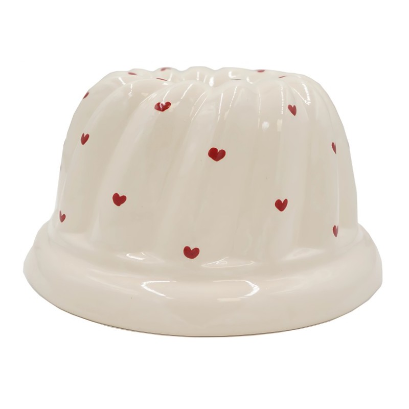 Kougelhof N°8 de 24 cm Nature Coeur Rouge 