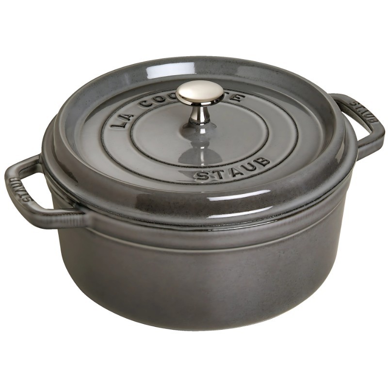 Cocotte ronde en fonte - 18 cm - Gris Graphite 
