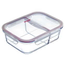 Boîte Hermétique en Verre - 1380 ml - 2 Compartiments 