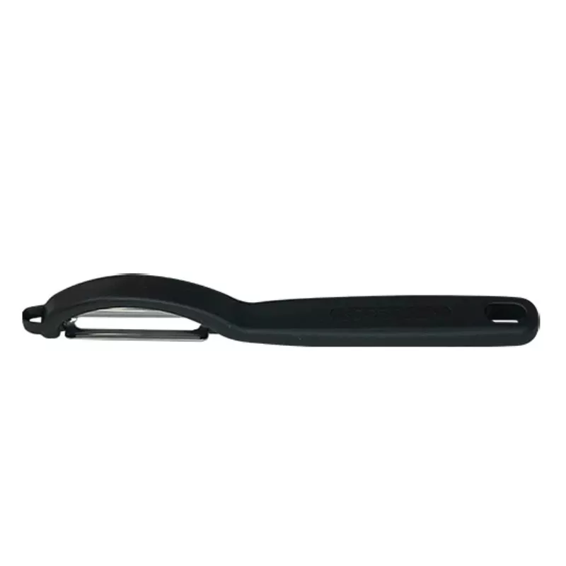 Éplucheur pivotant lame lisse double tranchant forme I noir  