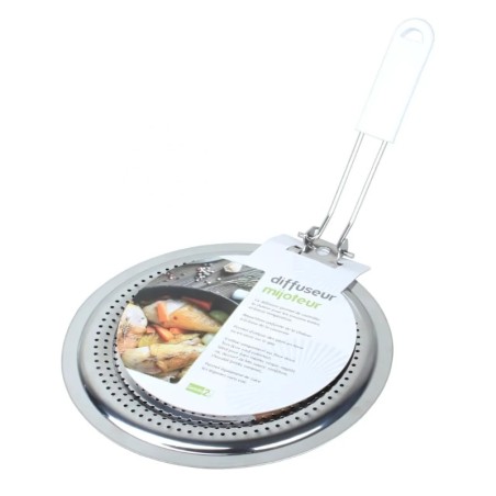 diffuseur mijoteur en inox avec manche, idéal pour cuisson douce sans attacher