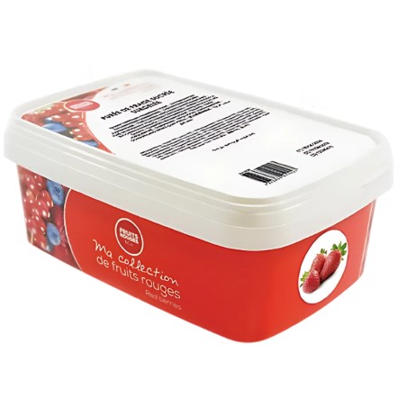 Purée de fraise surgele sucre 10% 1kg | CuisinezPâtissez