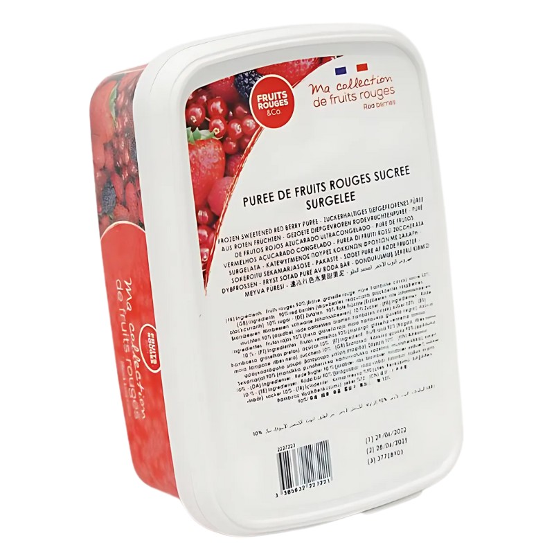 Purée de fruits rouges surgele sucre 10% 1kg | CuisinezPâtissez