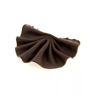 Copeaux chocolat noir éventail décoration pâtisserie