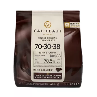 Chocolat noir 70,5% couverture Callebaut 400g pistoles