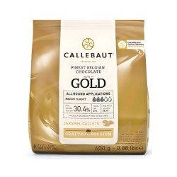 Chocolat Gold Callebaut 30,4 % – 400 g de chocolat blanc au caramel | CuisinezPâtissez