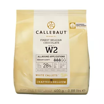 Chocolat blanc Callebaut W2 28 % – 400 g pâtisserie
