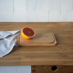 Planche à découper bambou avec rigole récupératrice 26 x 18 cm | CuisinezPâtissez