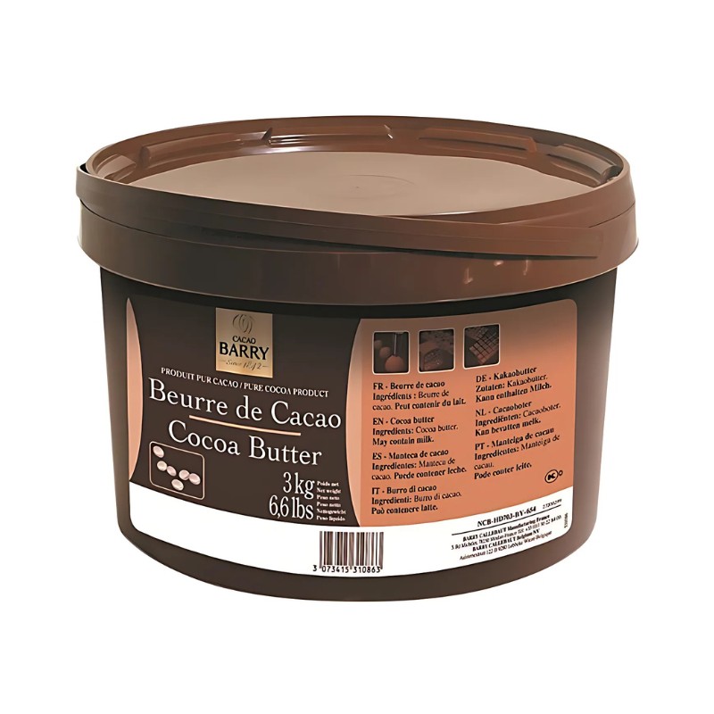 Beurre de cacao en pistoles – Seau 3 kg | CuisinezPâtissez