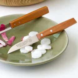 Couteau office 8 cm affidenté – Manche bois cerisier | CuisinezPâtissez