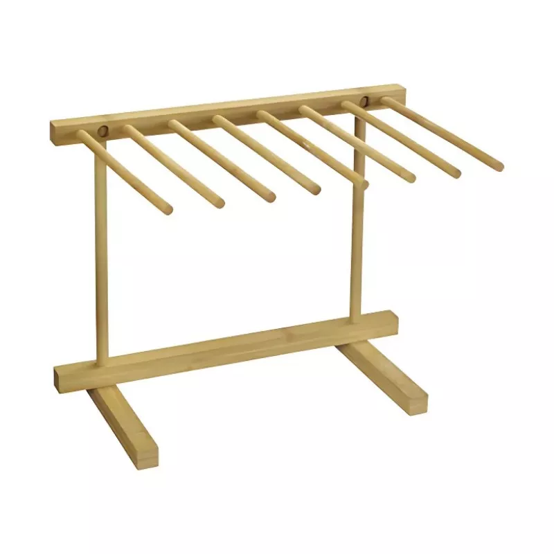 Séchoir à pâtes pliable bambou 8 barres 21 cm