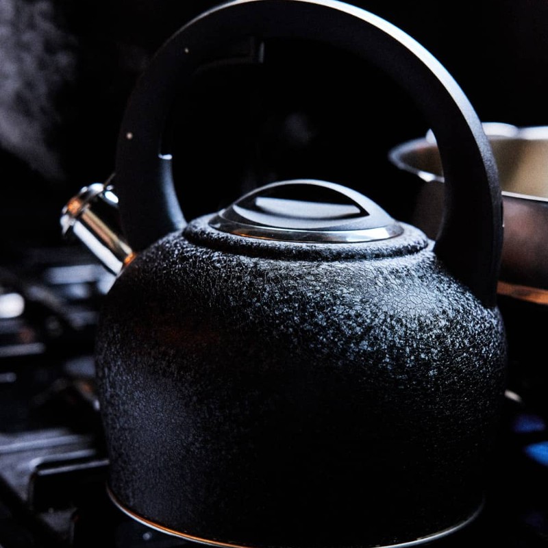 Boiuilloire à sifflet 2.5 L noire | CuisinezPâtissez