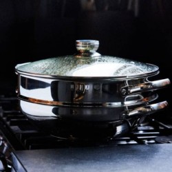 Wok et wok vapeur 32 cm | CuisinezPâtissez
