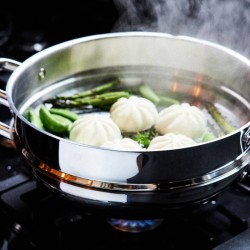 Wok et wok vapeur 32 cm | CuisinezPâtissez