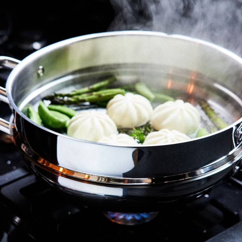 Wok et wok vapeur 32 cm | CuisinezPâtissez