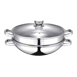Wok et wok vapeur 32 cm | CuisinezPâtissez
