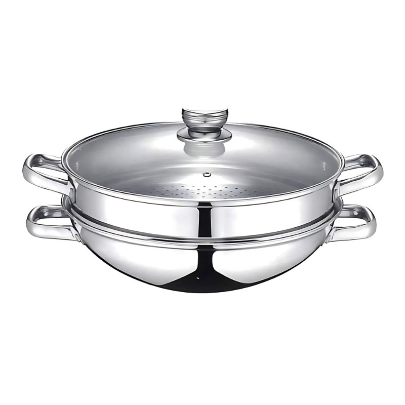 Wok et wok vapeur 32 cm | CuisinezPâtissez