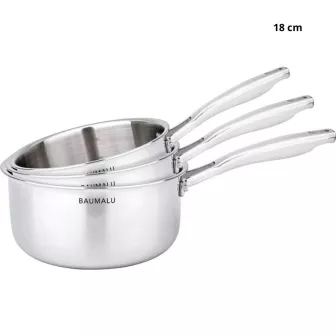 Casserole inox 18 cm Triplipro Baumalu