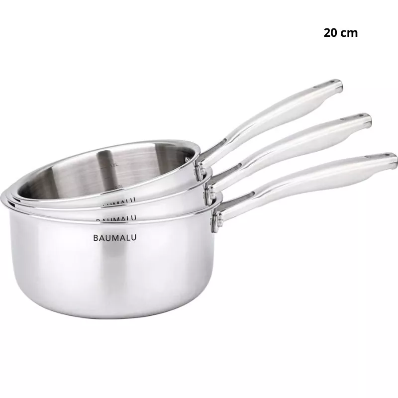 Casserole inox 20 cm triplipro diffusion homogène
