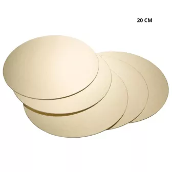 Lot de 10 Support à Gateaux rond Or cartonné