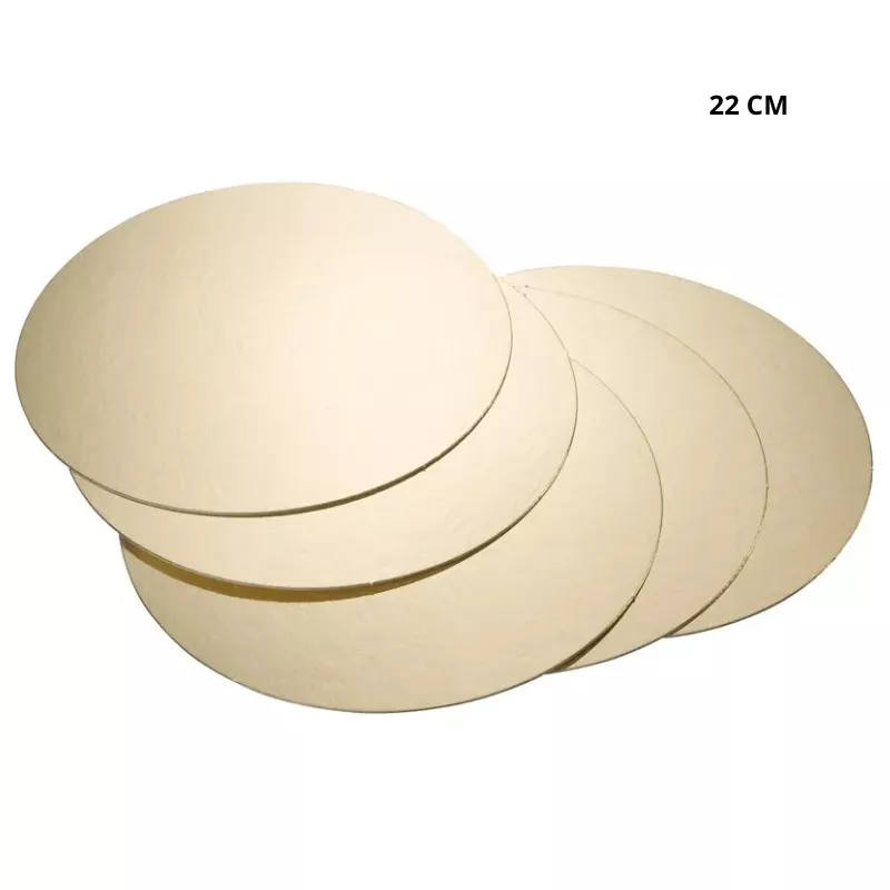 Lot de 10 Support à Gateaux rond Or cartonné