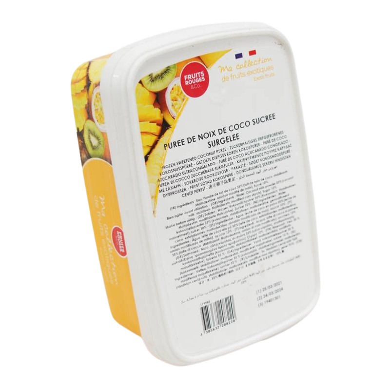 Purée de coco surgele sucre 10% 1kg | CuisinezPâtissez