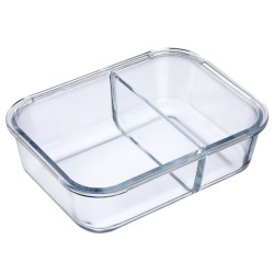 Boîte Hermétique en Verre - 980 ml - 2 Compartiments | CuisinezPâtissez