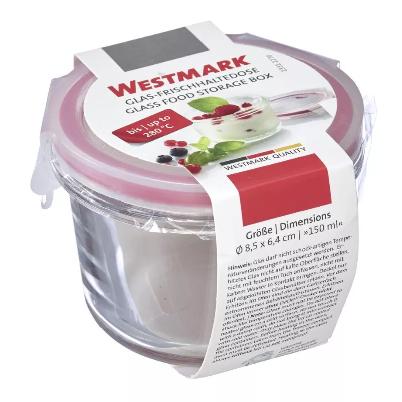 Boîte hermétique verre 150 ml ronde Westmark