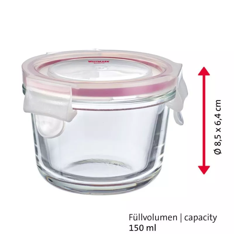 Boîte hermétique verre 150 ml ronde Westmark