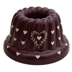 Kougelhopf N°6 de 20 cm Aubergine Coeur - Poterie Alsacienne Siegfried