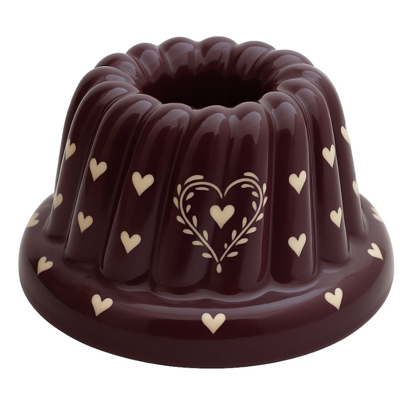 Kougelhopf N°6 de 20 cm Aubergine Coeur - Poterie Alsacienne Siegfried