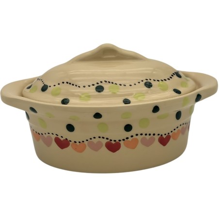 Terrine à Baeckeoffe N°0 de 22 cm Nature Romantique - Poterie Alsacienne Siegfried