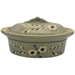 Terrine à Baeckeoffe N°1 de 25.5 cm Églantine - Poterie Alsacienne Siegfried