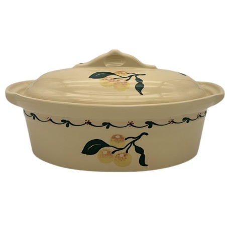 Terrine à Baeckeoffe N°1 de 25.5 cm Nature Mirabelle - Poterie Alsacienne Siegfried