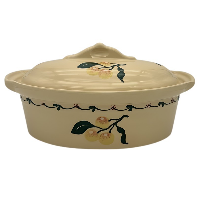 Terrine à Baeckeoffe N°3 de 33 cm Nature Mirabelle - Poterie Alsacienne Siegfried