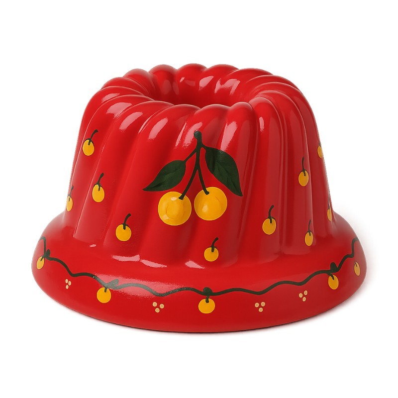 Kougelhopf N°3 de 14 cm Rouge Mirabelle - Poterie Alsacienne Siegfried