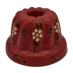 Kougelhopf N°3 de 14 cm Rouge Marguerite - Poterie Alsacienne Siegfried