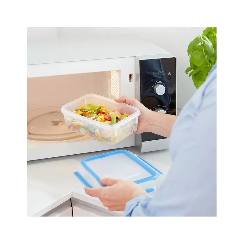 Boîte hermétique 2,6L rectangulaire clips 3D sans BPA