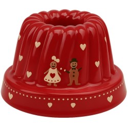 Kougelhopf N°7 de 22 cm Rouge Männele - Poterie Alsacienne Siegfried