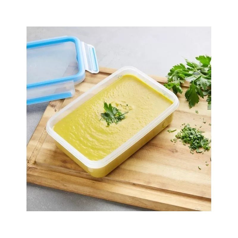 Boîte hermétique 2,6L rectangulaire clips 3D sans BPA