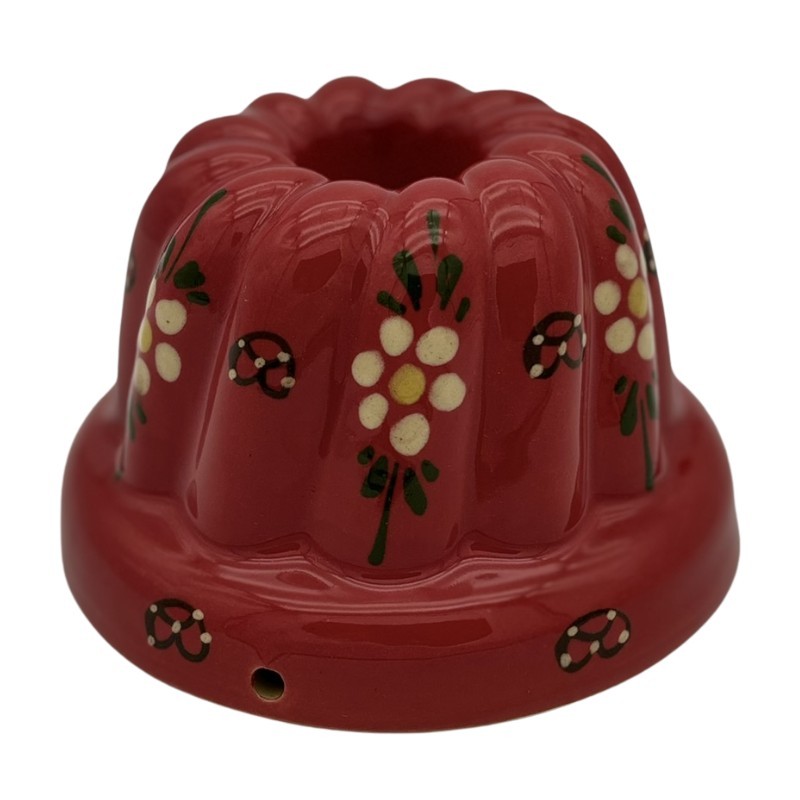 Kougelhopf N°8 de 24 cm Rouge Marguerite - Poterie Alsacienne Siegfried
