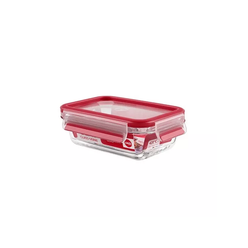 Boîte conservation verre 0,45L rectangle étanche four